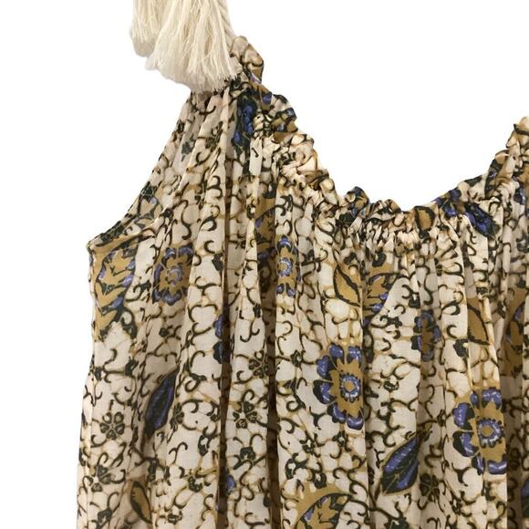 Ulla Johnson Trula Tie Shoulder Mini Dress Coverup In Citrus Size Medium - Picture 5 of 15